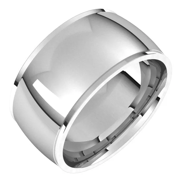 TreasureFineJewelers 18K White Gold 10 mm Half Round Edge Comfort Fit Wedding Band Rings TreasureFineJewelers 18K White Gold 10 mm Half Round Edge Comfort Fit Wedding Band Rings