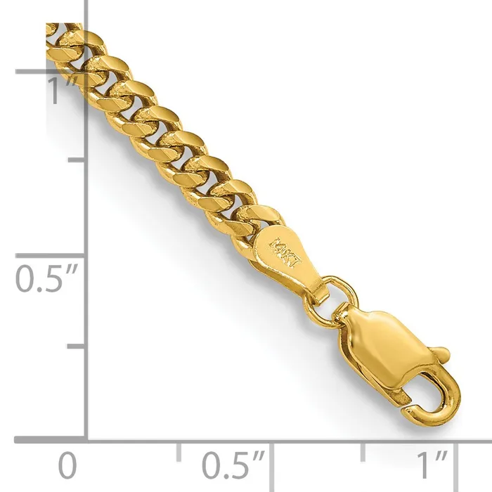 TreasureFineJewelers Bracelets 14K 8 inch 35mm Solid Miami Cuban Link with Lobster Clasp Bracelet