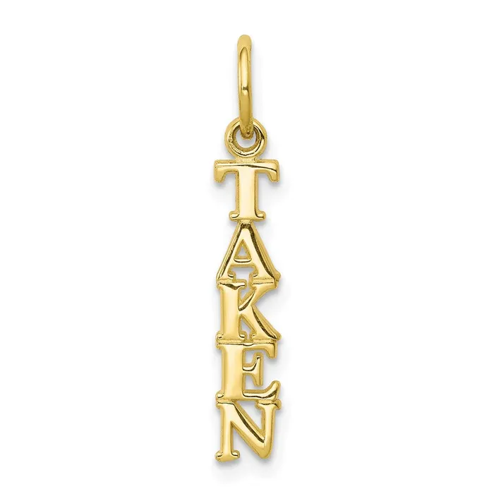 TreasureFineJewelers Charm Necklaces 10k Talking TAKEN Charm