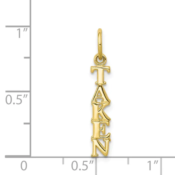 TreasureFineJewelers Charm Necklaces 10k Talking TAKEN Charm