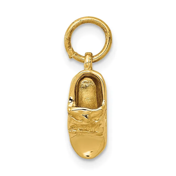 TreasureFineJewelers Charm Necklaces 14k 3D Single Baby Shoe Charm