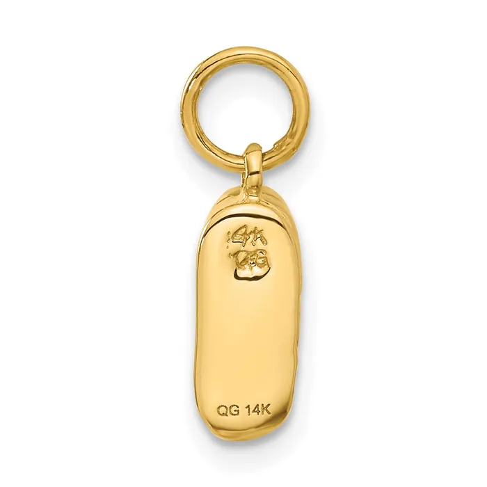 TreasureFineJewelers Charm Necklaces 14k 3D Single Baby Shoe Charm