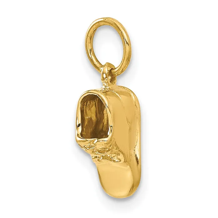 TreasureFineJewelers Charm Necklaces 14k 3D Single Baby Shoe Charm