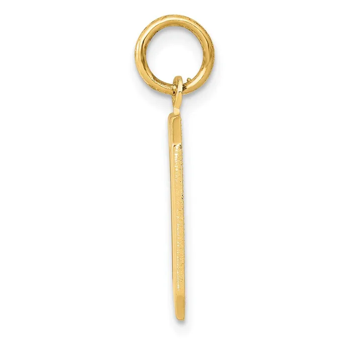 TreasureFineJewelers Charm Necklaces 14k Medium Polished Number 0 Charm