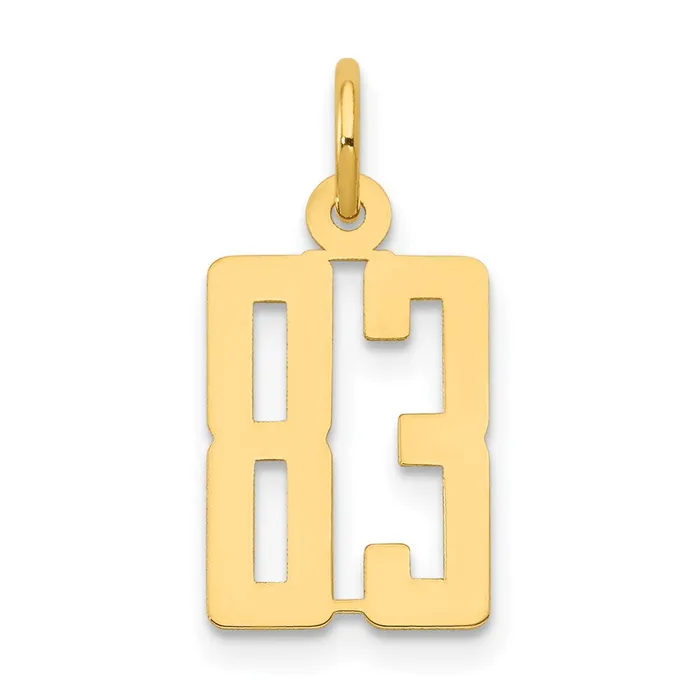 TreasureFineJewelers Charm Necklaces 14k Small Elongated Number 83 Charm TreasureFineJewelers Charm Necklaces 14k Small Elongated Number 83 Charm
