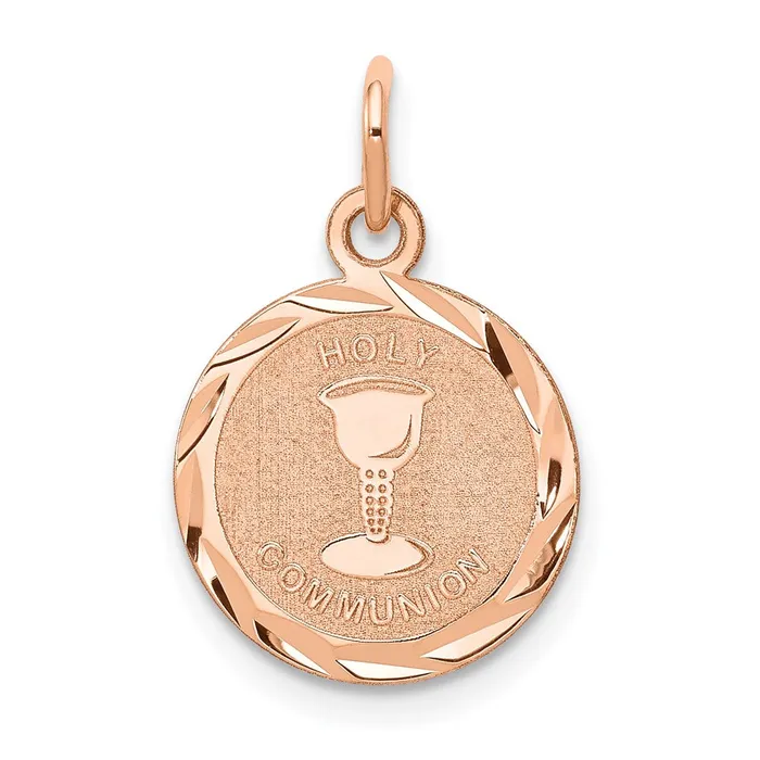 TreasureFineJewelers Earrings 14k Rose Gold RoseGold Holy Communion Charm TreasureFineJewelers Earrings 14k Rose Gold RoseGold Holy Communion Charm