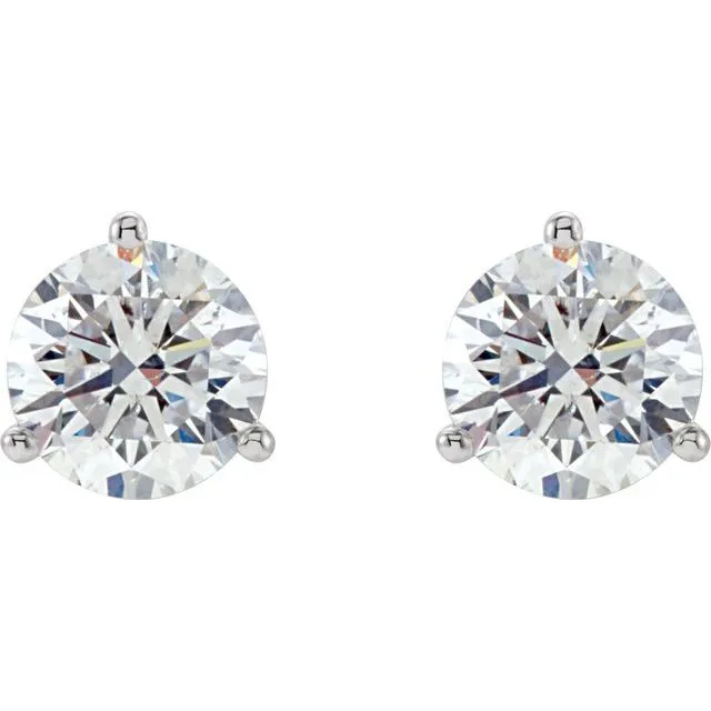 TreasureFineJewelers Earrings 14K White Gold 1 12 CTW Natural Diamond Stud Earrings
