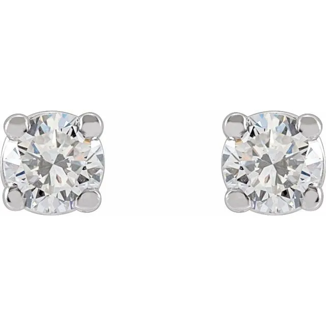 TreasureFineJewelers Earrings 14K White Gold 15 CTW LabGrown Diamond Stud Earrings