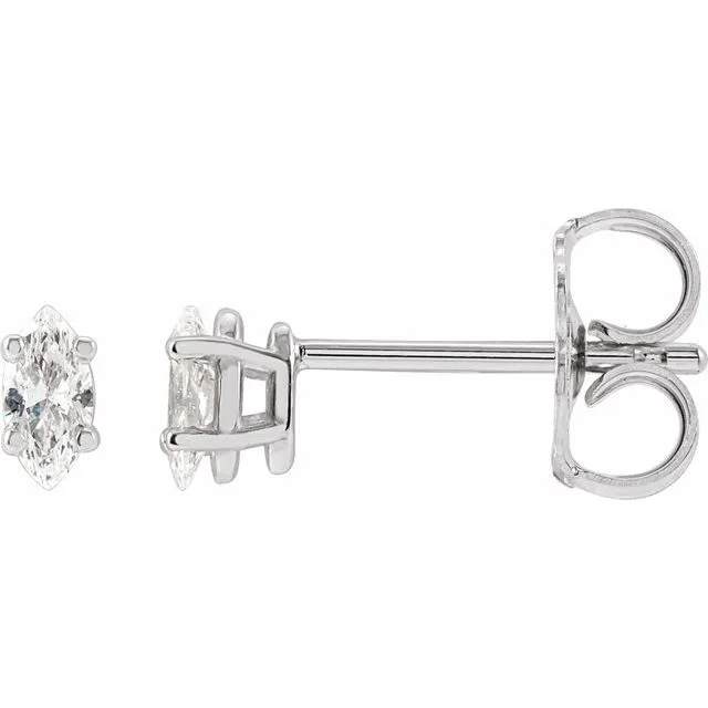 TreasureFineJewelers Earrings 14K White Gold 18 CTW Natural Diamond Earrings