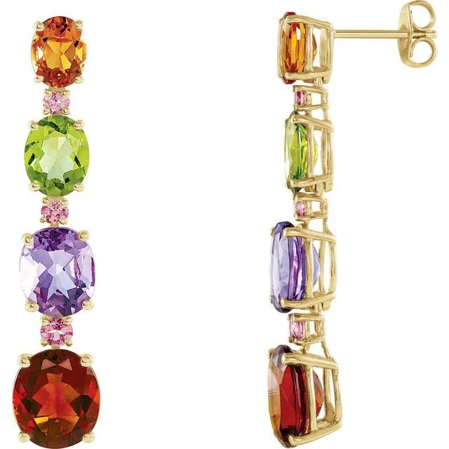 TreasureFineJewelers Earrings MultiGemstone Earrings