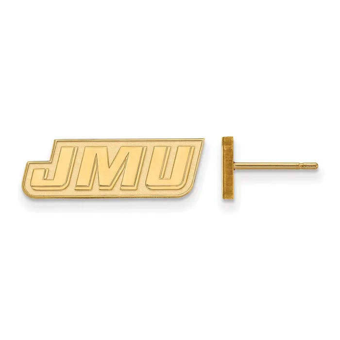 TreasureFineJewelers Earrings Sterling Silver Goldplated James Madison University JMU Extra Small Post Earrings TreasureFineJewelers Earrings Sterling Silver Goldplated James Madison University JMU Extra Small Post Earrings