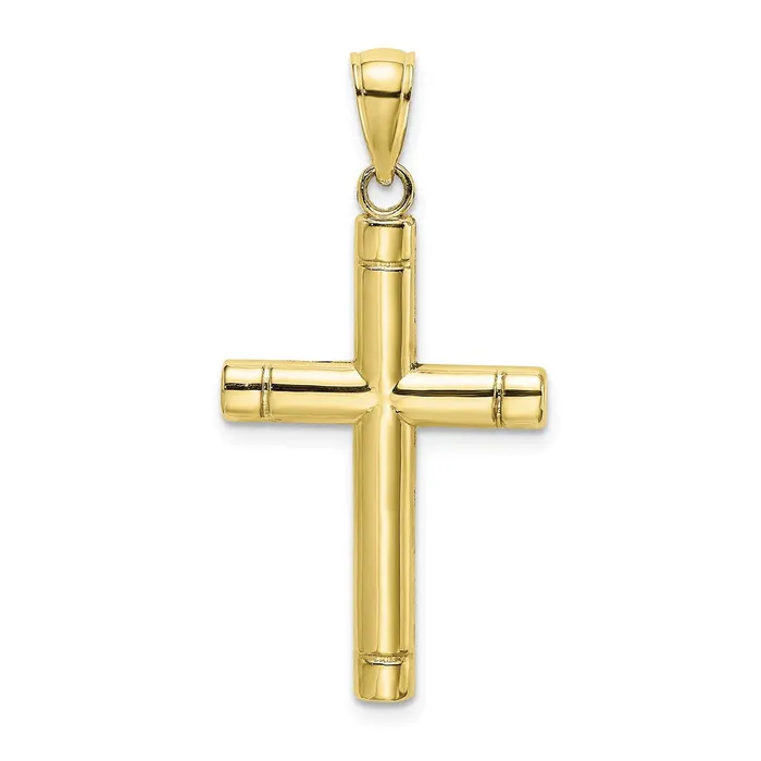 TreasureFineJewelers Necklaces 10k Tubular Cross Pendant