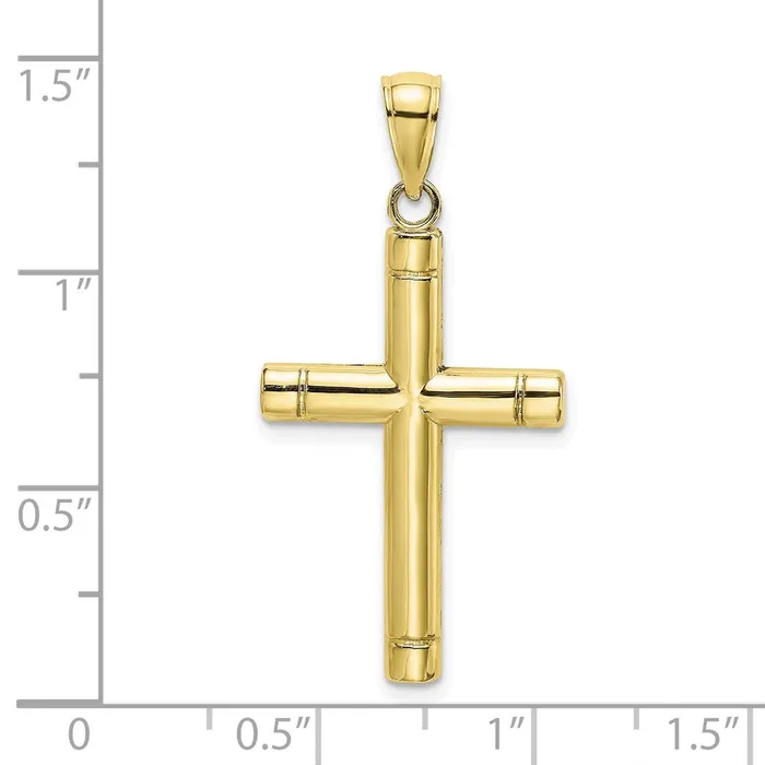 TreasureFineJewelers Necklaces 10k Tubular Cross Pendant