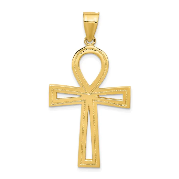 TreasureFineJewelers Necklaces 14k Ankh Cross Pendant