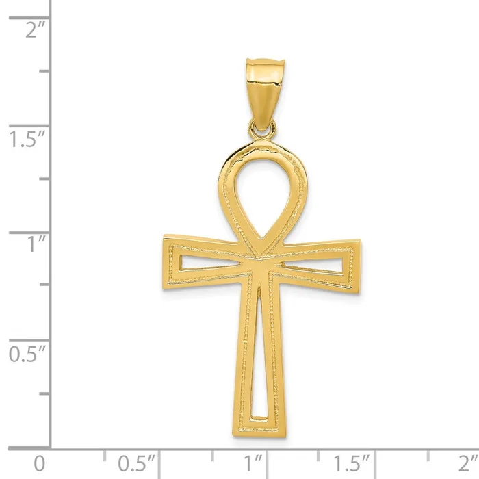 TreasureFineJewelers Necklaces 14k Ankh Cross Pendant