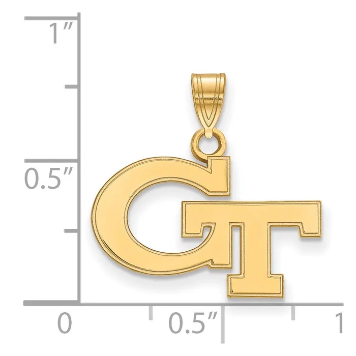 TreasureFineJewelers Necklaces 14k Gold Georgia Institute of Technology Small Pendant