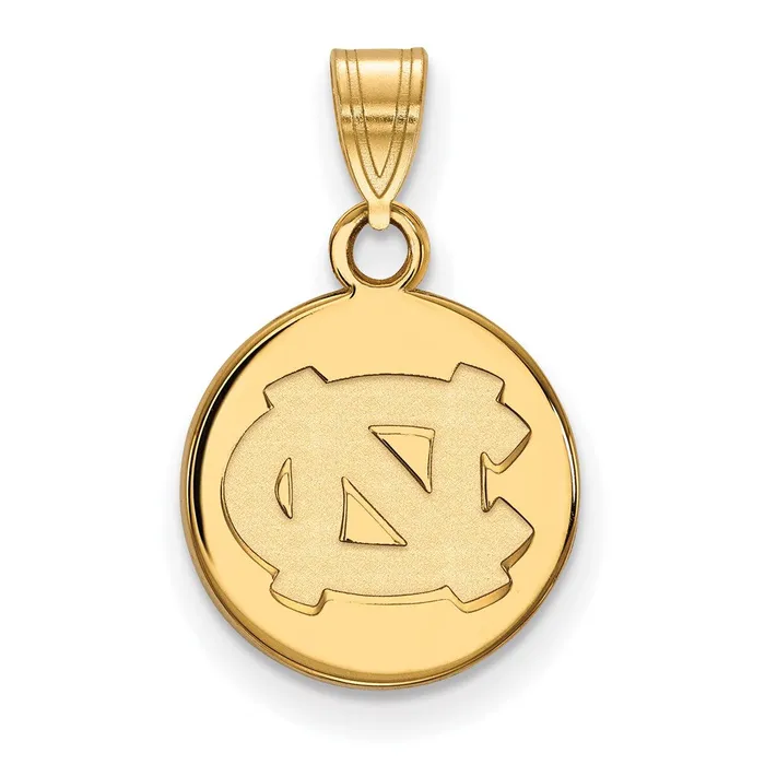 TreasureFineJewelers Necklaces 14k Gold University of North Carolina NC Small Disc Pendant TreasureFineJewelers Necklaces 14k Gold University of North Carolina NC Small Disc Pendant
