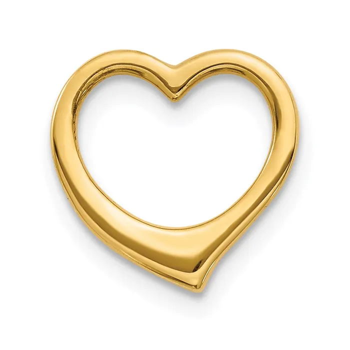 TreasureFineJewelers Necklaces 14K Polished Heart Chain Slide