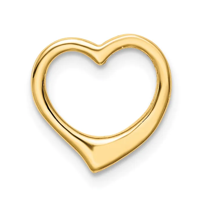 TreasureFineJewelers Necklaces 14K Polished Heart Chain Slide