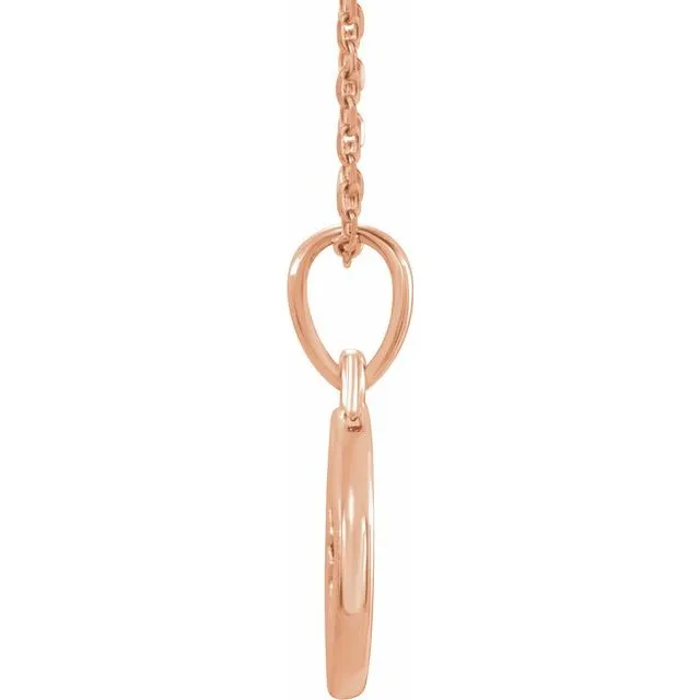 TreasureFineJewelers Necklaces 14K Rose 01 CT Diamond Starburst 1618 Necklace