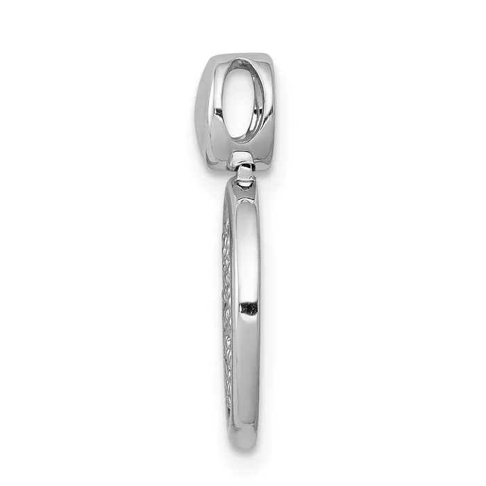TreasureFineJewelers Necklaces 14k White Gold 14ct Diamond Fancy Oval Pendant