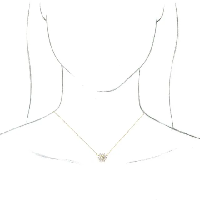 TreasureFineJewelers Necklaces 14K Yellow Gold 12 CTW Natural Diamond VintageInspired 18 Necklace
