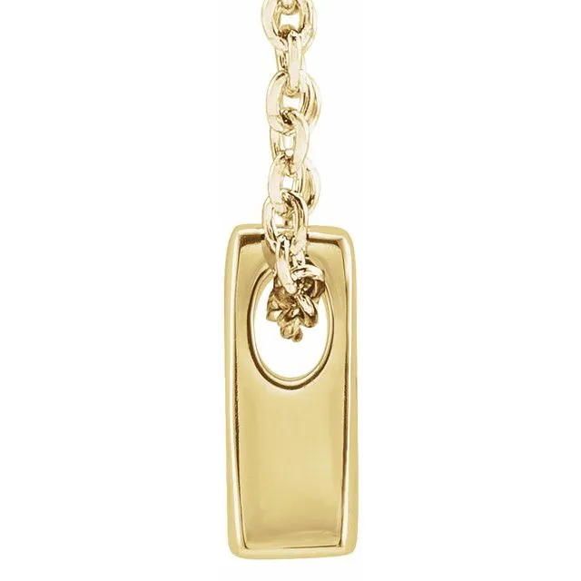 TreasureFineJewelers Necklaces 14K Yellow Gold Initial A Slide Pendant 1618 Necklace