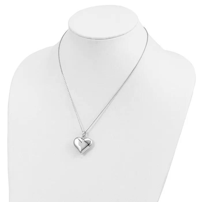 TreasureFineJewelers Necklaces Sentimental Expressions Sterling Silver Without You Hear Ash Holder 18 Inch Necklace