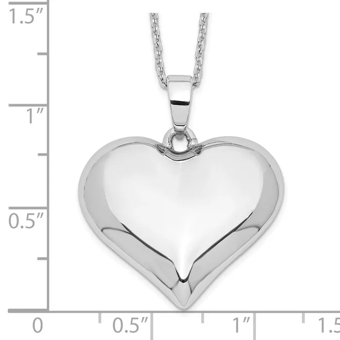 TreasureFineJewelers Necklaces Sentimental Expressions Sterling Silver Without You Hear Ash Holder 18 Inch Necklace