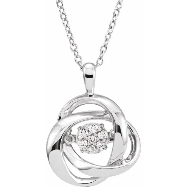 TreasureFineJewelers Necklaces Sterling Silver 110 CTW Diamond 18 Necklace TreasureFineJewelers Necklaces Sterling Silver 110 CTW Diamond 18 Necklace