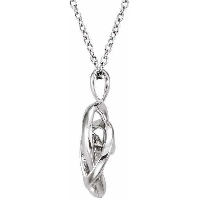 TreasureFineJewelers Necklaces Sterling Silver 110 CTW Diamond 18 Necklace