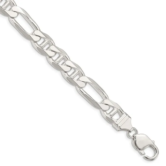TreasureFineJewelers Necklaces Sterling Silver 1065mm Figaro Anchor Chain TreasureFineJewelers Necklaces Sterling Silver 1065mm Figaro Anchor Chain