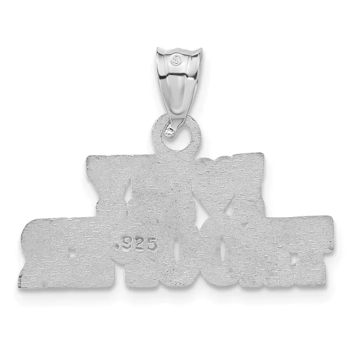 TreasureFineJewelers Necklaces Sterling Silver Polished I Heart My Trooper Pendant