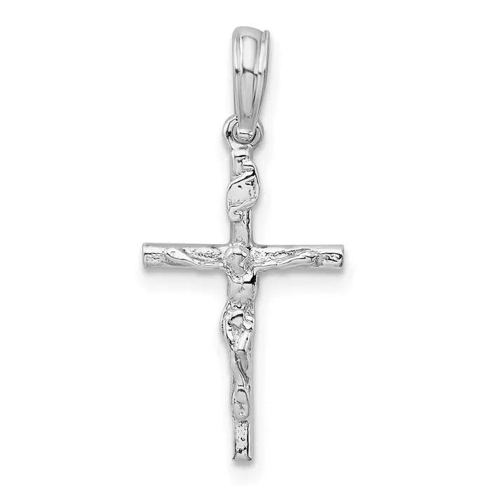 TreasureFineJewelers Necklaces Sterling Silver Polished Thin Crucifix Pendant TreasureFineJewelers Necklaces Sterling Silver Polished Thin Crucifix Pendant