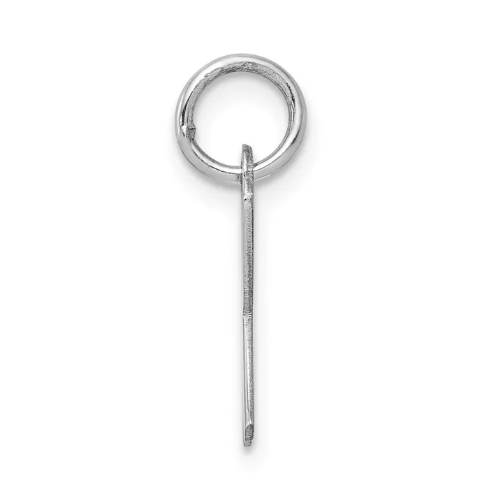 TreasureFineJewelers Necklaces Sterling Silver Rhodiumplated Letter K Initial Charm