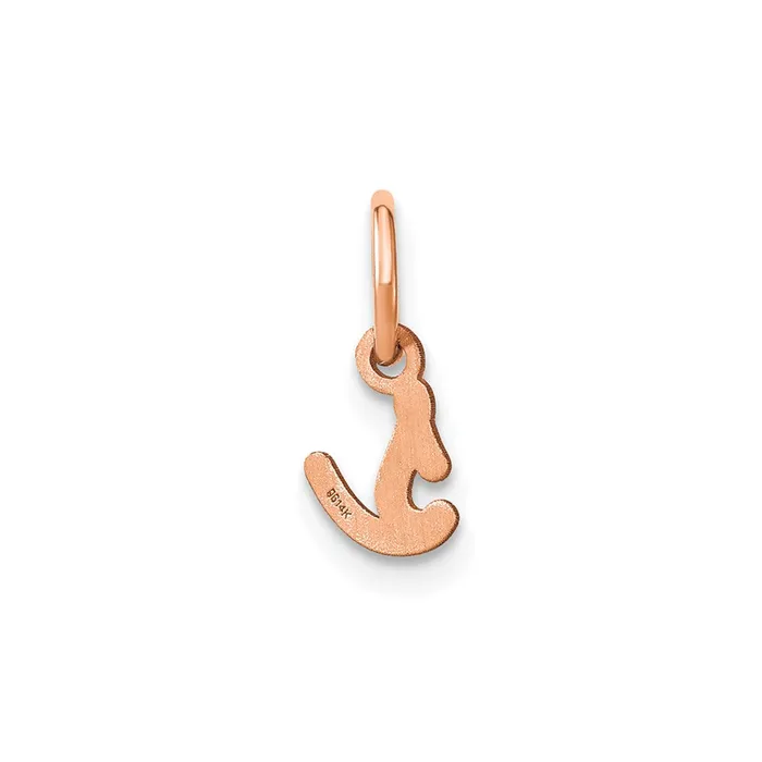 TreasureFineJewelers Necklaces Sterling Silver Roseplated Lower case Letter S Initial Charm