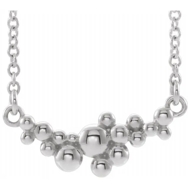 TreasureFineJewelers Necklaces Sterling Silver Scattered Bead 18 Necklace TreasureFineJewelers Necklaces Sterling Silver Scattered Bead 18 Necklace
