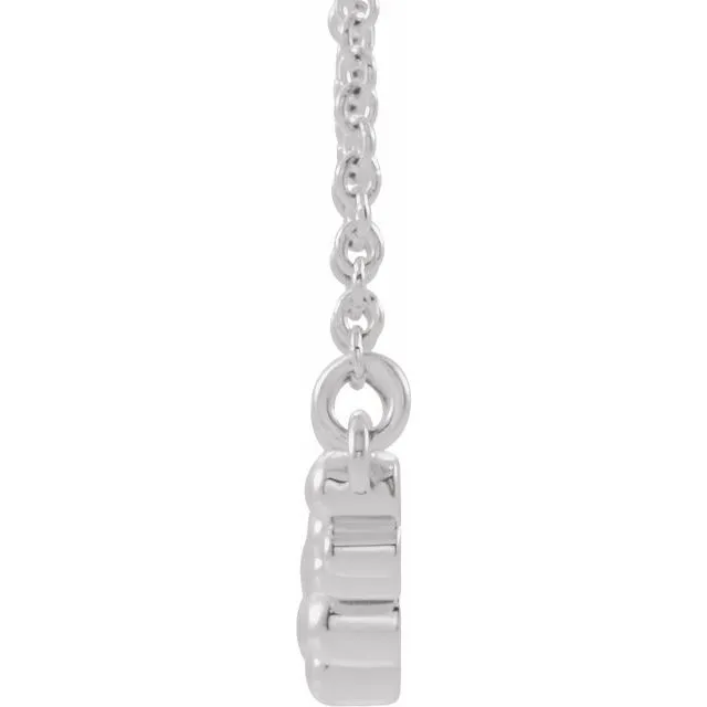TreasureFineJewelers Necklaces Sterling Silver Scattered Bead 18 Necklace