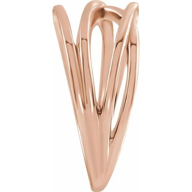 TreasureFineJewelers Rings 14K Rose 102 mm CrissCross Ring