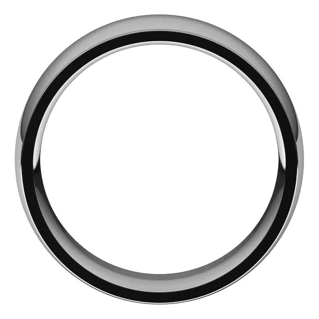 TreasureFineJewelers Rings 14K White Gold 8 mm Half Round Edge Comfort Fit Wedding Band