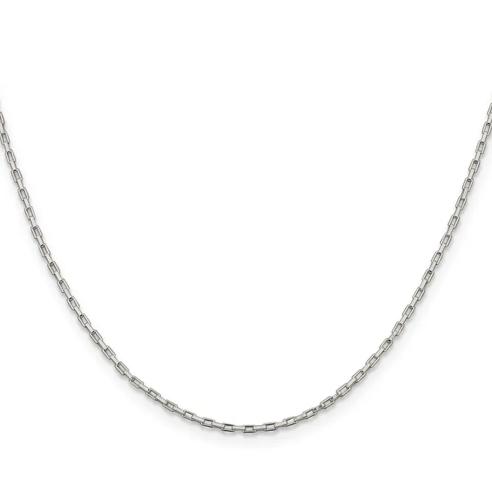 TreasureFineJewelers Rings Sterling Silver 13mm Elongated Box Chain