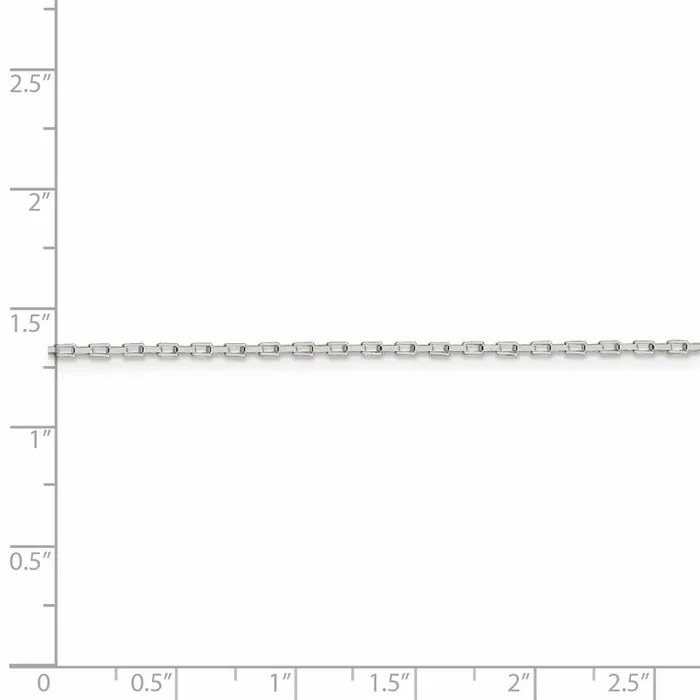 TreasureFineJewelers Rings Sterling Silver 13mm Elongated Box Chain
