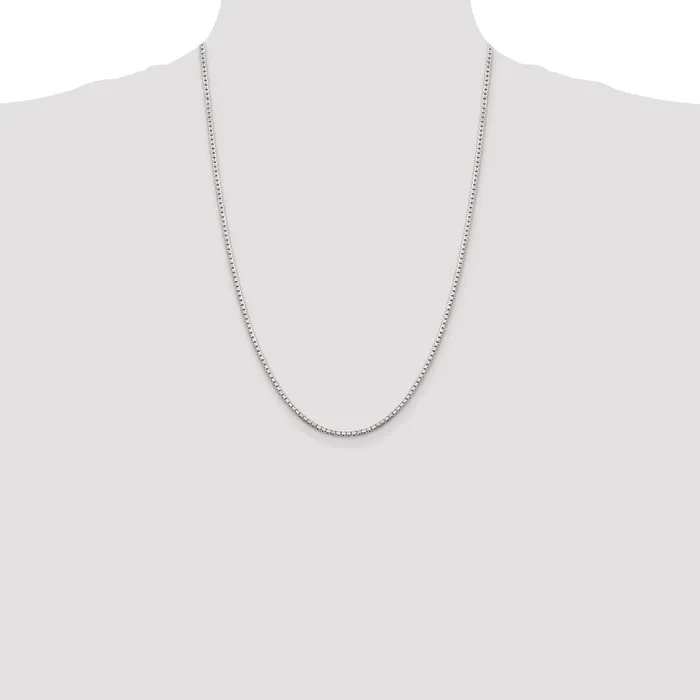 TreasureFineJewelers Rings Sterling Silver 2mm 8 Sided Diamondcut Box Chain