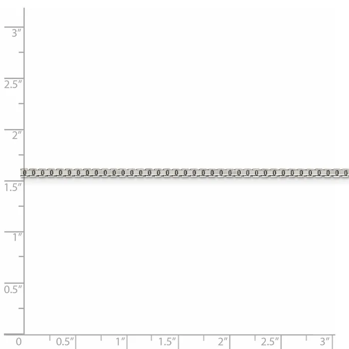 TreasureFineJewelers Rings Sterling Silver 2mm 8 Sided Diamondcut Box Chain