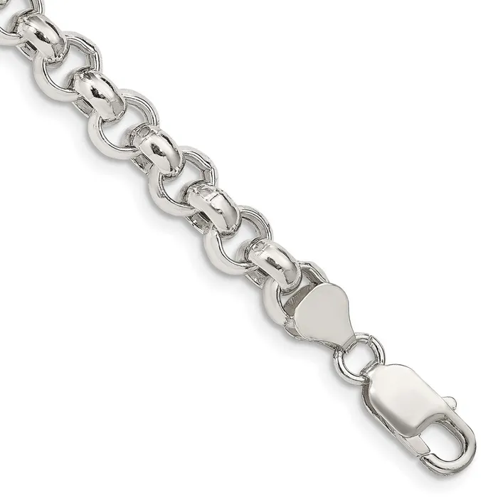 TreasureFineJewelers Rings Sterling Silver 775mm Semisolid Rolo Chain
