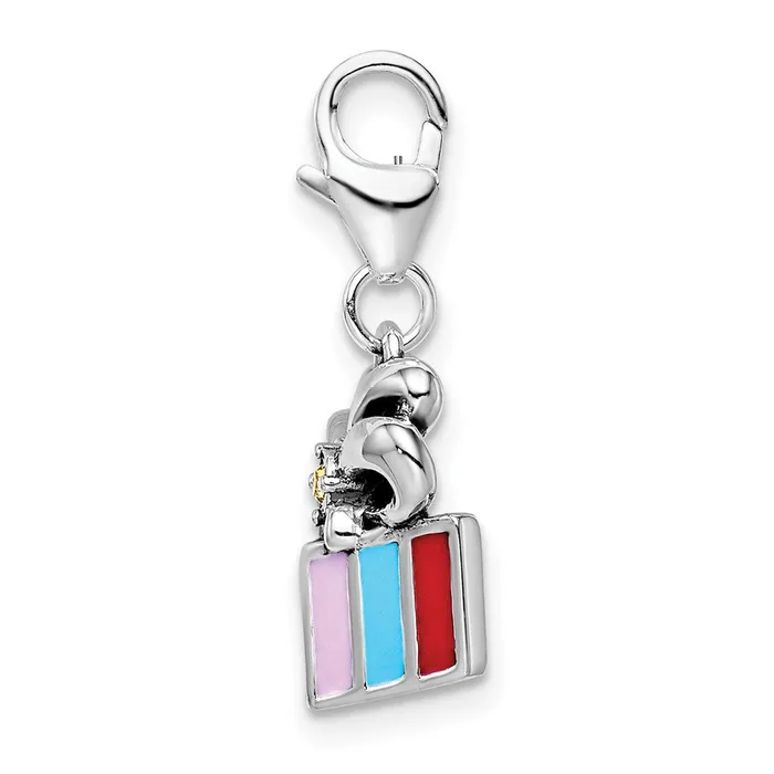 TreasureFineJewelers Rings Sterling Silver Amore La Vita Rhodpl Swarovski Enameled Present Charm