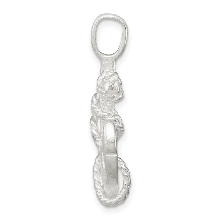TreasureFineJewelers Rings Sterling Silver Anchor Charm