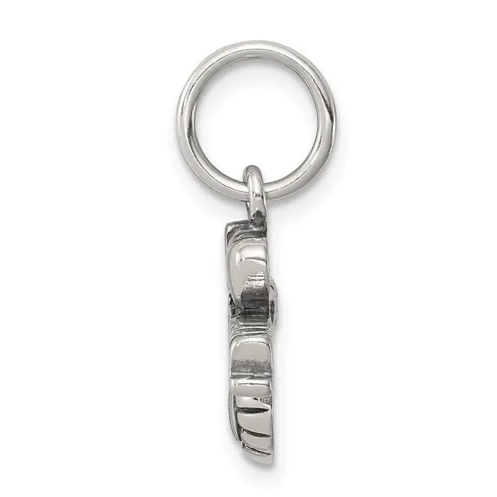 TreasureFineJewelers Rings Sterling Silver Antique I heart Volleyball Charm