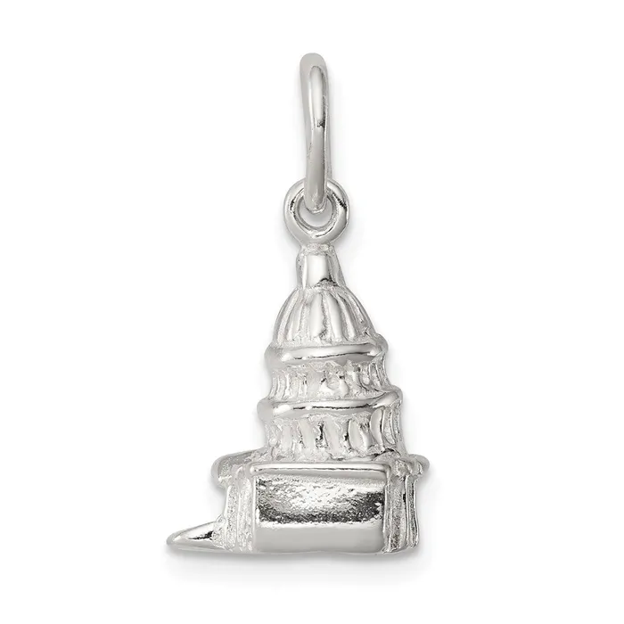 TreasureFineJewelers Rings Sterling Silver Capitol Building Charm
