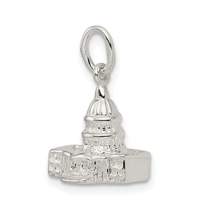 TreasureFineJewelers Rings Sterling Silver Capitol Building Charm